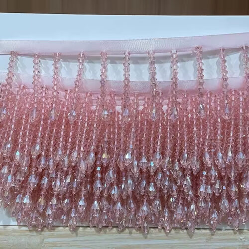 Sparkle Glass Crystal AB Beaded Lace Trim