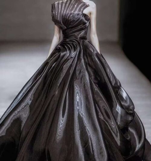 Luxury Glossy Metallic Liquid Organze Fabric