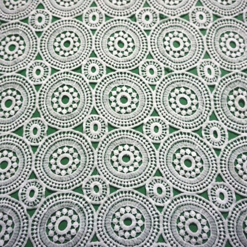 Lightweight hollow lace with circular patterns