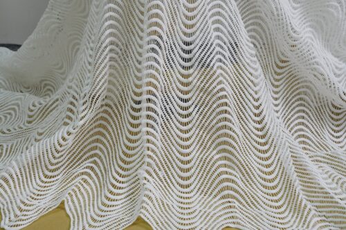 Textured chevron openwork lace