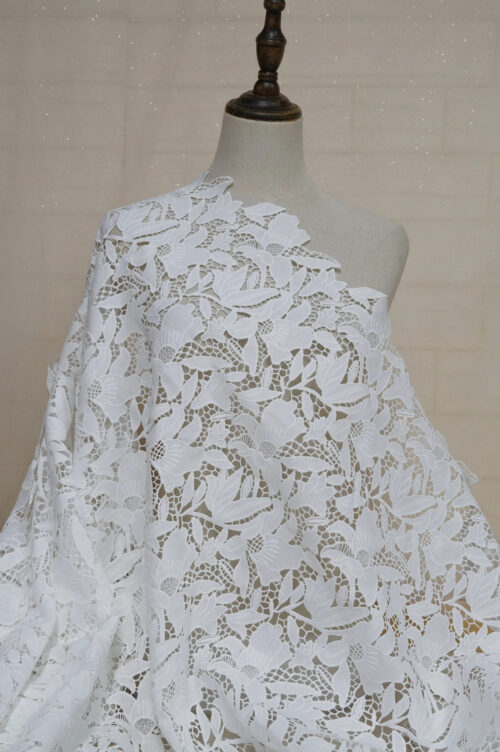 Delicate openwork floral lace