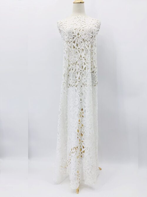 Delicate white floral lace