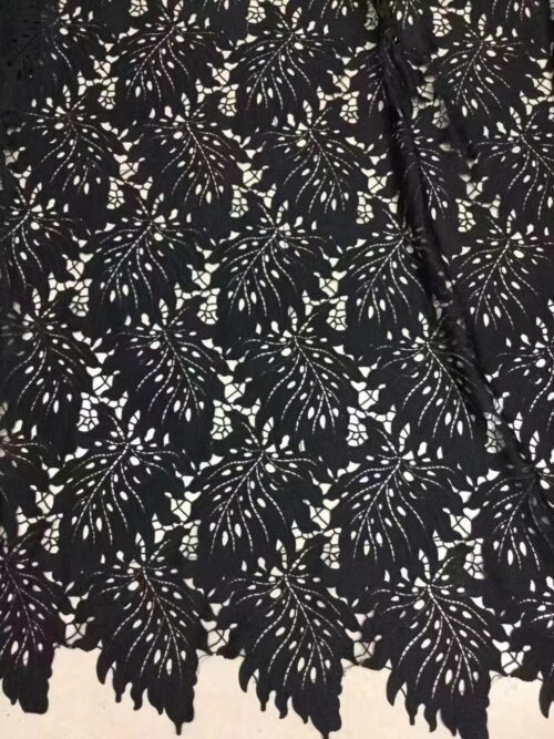 black guipure lace fabric