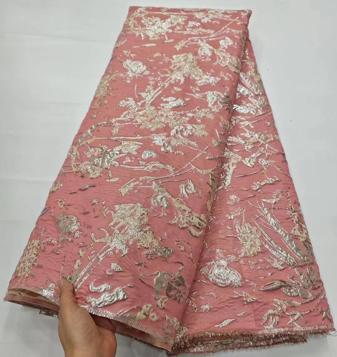 Couture French Lace Silk Brocade Fabric